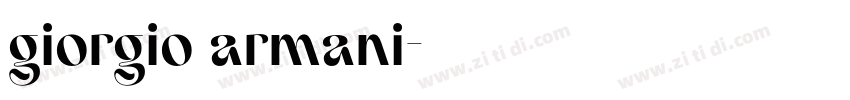 giorgio armani字体转换